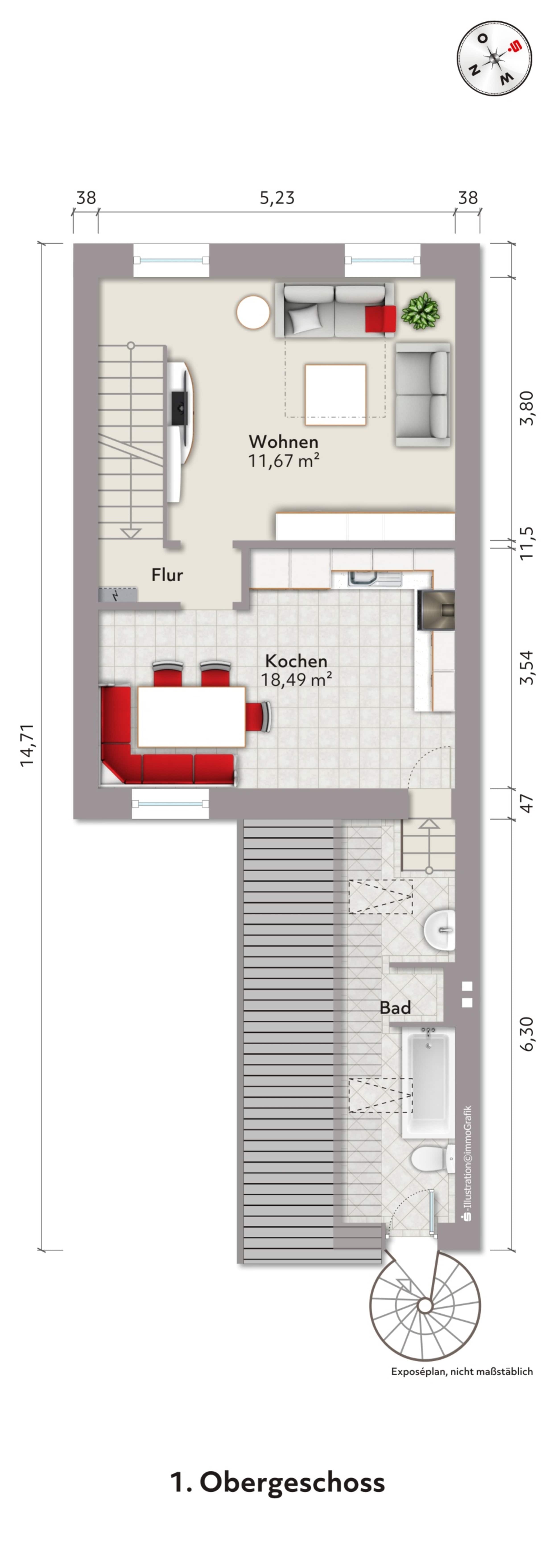 Reihenmittelhaus zum Kauf 239.000 € 4 Zimmer 88 m²<br/>Wohnfläche 558 m²<br/>Grundstück Renninghausen Dortmund 44225