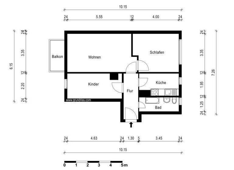 Wohnung zur Miete 646 € 3 Zimmer 58,9 m² 2. Geschoss frei ab 02.05.2026 Riethstr. 12 Rieth Erfurt 99089