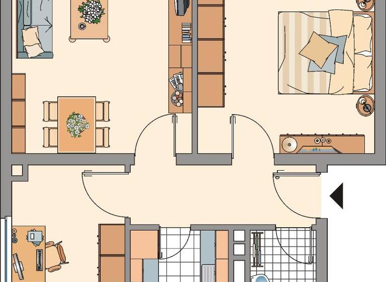 Wohnung zur Miete 449 € 3 Zimmer 58,7 m²<br/>Wohnfläche 3.<br/>Geschoss Krachtstraße 55 Bismarck Gelsenkirchen 45889