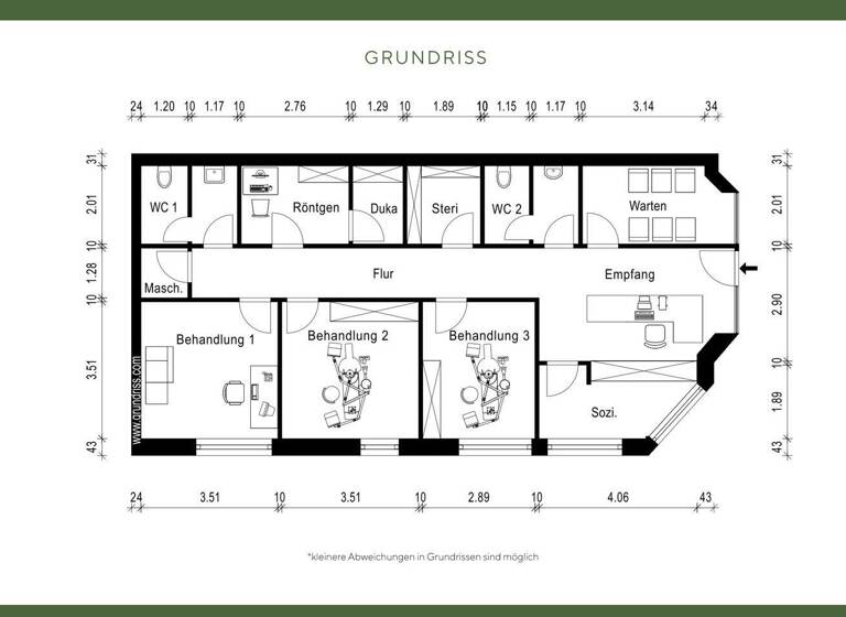 Praxis zum Kauf 295.000 € 6 Zimmer 100 m² Bürofläche Everswinkel 48351