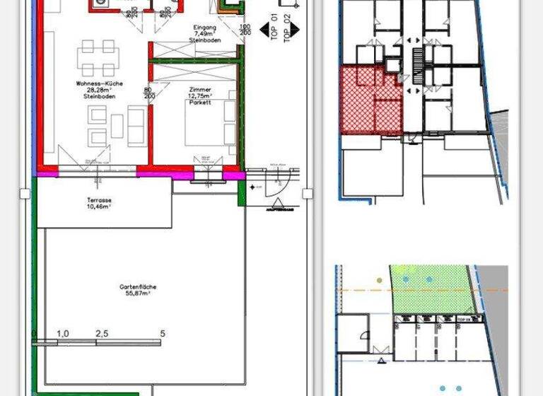 Wohnung zur Miete - Erstbezug 830 € 2 Zimmer 55,8 m² EG Langenlebarn-Oberaigen 3425