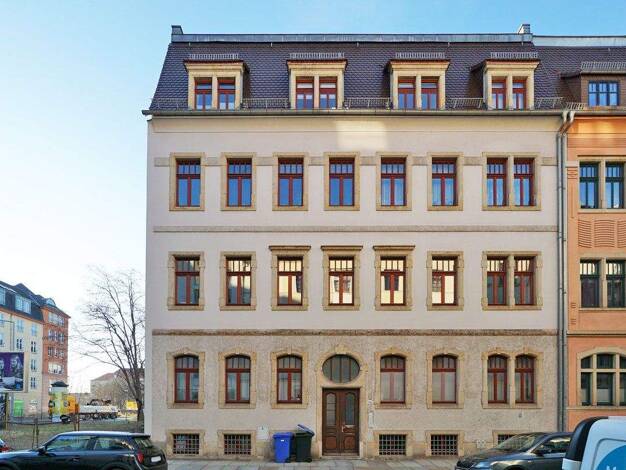 Maisonette zur Miete 609 € 1,5 Zimmer 58,2 m² 3. Geschoss frei ab 01.04.2026 Manitiusstraße 12 Friedrichstadt Dresden 01067