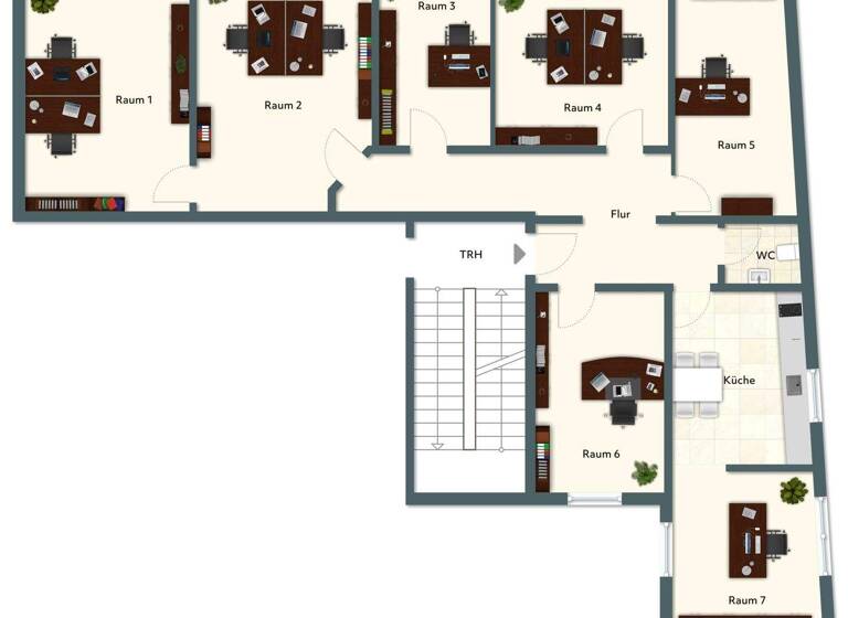 Büro zur Miete provisionsfrei 1.350 € 7 Zimmer Breiter Weg 180 Altstadt Magdeburg 39104