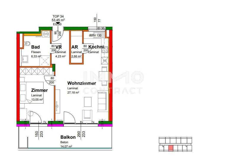 Wohnung zum Kauf - Erstbezug provisionsfrei 193.042 € 2 Zimmer Krems an der Donau 3500