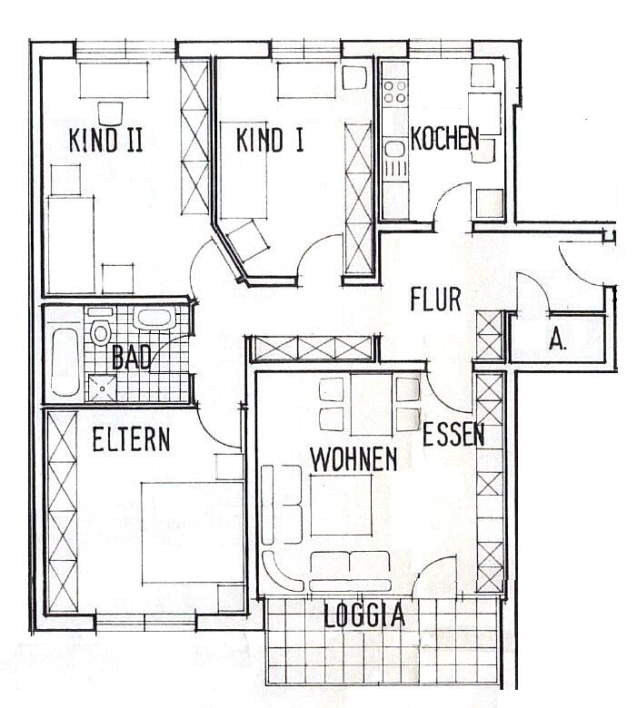 Wohnung zur Miete 749 € 4 Zimmer 101,1 m²<br/>Wohnfläche 1.<br/>Geschoss ab sofort<br/>Verfügbarkeit Auf dem Berg 1,  OT Friedeburg Lochwitz Gerbstedt 06347