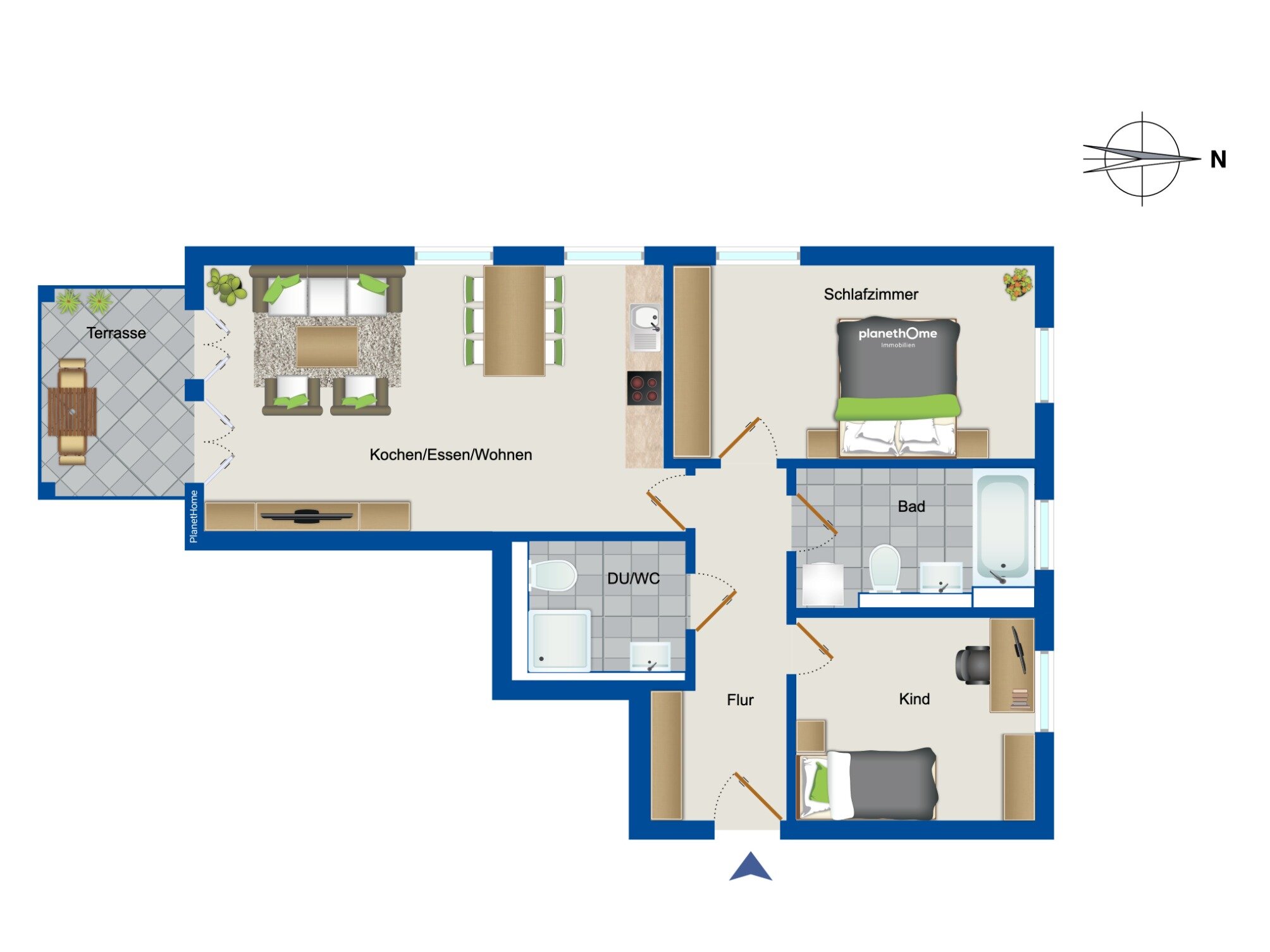 Terrassenwohnung zum Kauf 595.000 € 3 Zimmer 78,5 m²<br/>Wohnfläche EG<br/>Geschoss Putzbrunn Putzbrunn 85640