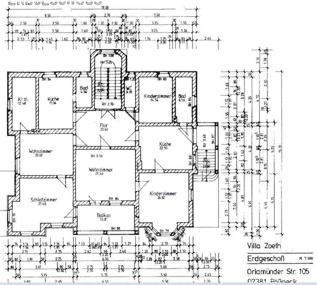 Wohnung zur Miete 1.100 € 7 Zimmer 200 m²<br/>Wohnfläche EG<br/>Geschoss Pößneck,Stadt Pößneck 07381