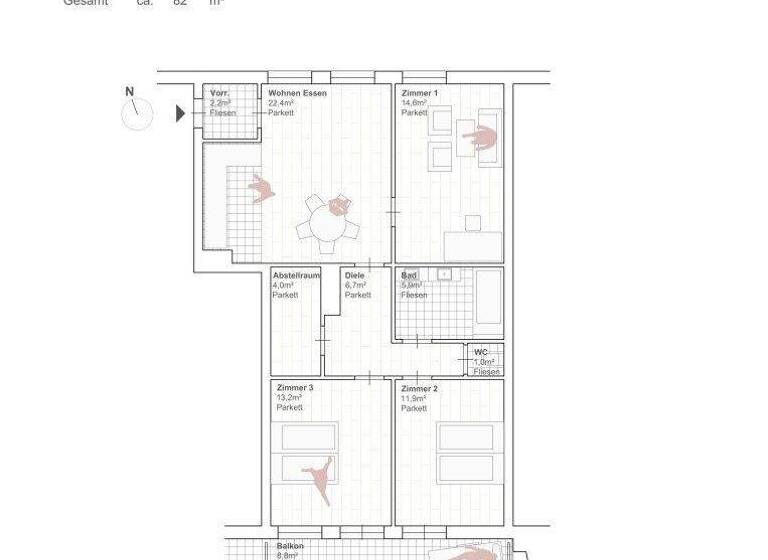 Wohnung zum Kauf 190.000 € 3 Zimmer 80 m² Innere Stadt Klagenfurt am Wörthersee 9020
