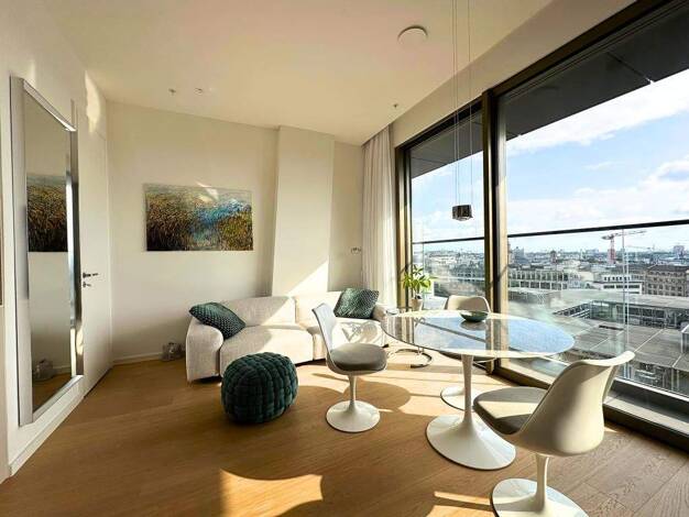 Wohnung zur Miete - Erstbezug 1.630 € 1,5 Zimmer 36,1 m² 8. Geschoss Innenstadt Frankfurt am Main 60315