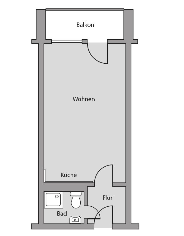 Wohnung zur Miete 270 € 1 Zimmer 28,4 m²<br/>Wohnfläche 1.<br/>Geschoss 01.02.2025<br/>Verfügbarkeit Friedländer Landstraße 16b Anklam Anklam 17389