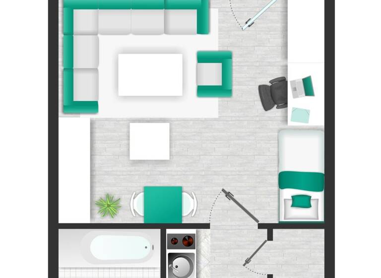 Studio zum Kauf 115.000 € 1 Zimmer 30 m² Rheinau Mannheim / Rheinau 68219