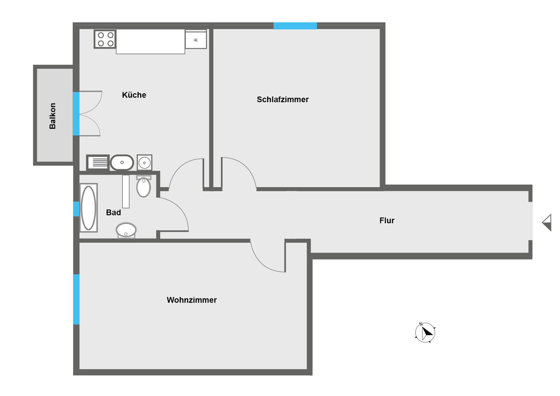 Wohnung zum Kauf 419.000 € 2 Zimmer 53,5 m²<br/>Wohnfläche 1.<br/>Geschoss Eimsbüttel Hamburg 20255