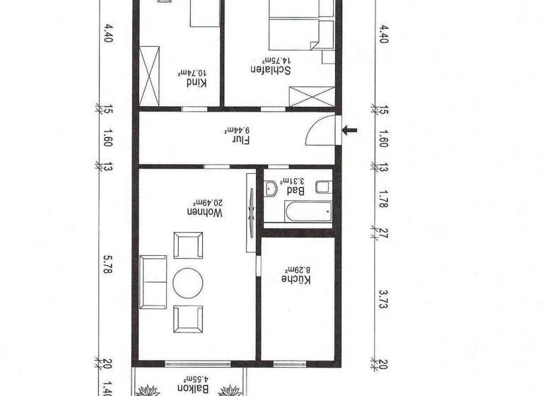 Wohnung zur Miete 650 € 3 Zimmer 69,4 m² frei ab sofort Lausen-Grünau Leipzig 04207