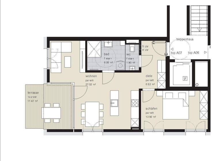 Wohnung zum Kauf 450.000 € 2 Zimmer 55,4 m² 2. Geschoss Lustenau 6890