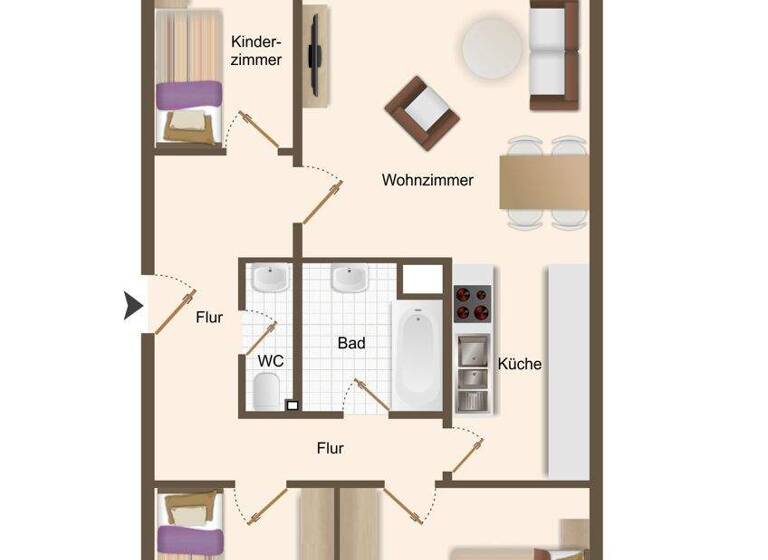 Wohnung zum Kauf 429.000 € 3,5 Zimmer 96 m² EG Wandsbek Hamburg 22041