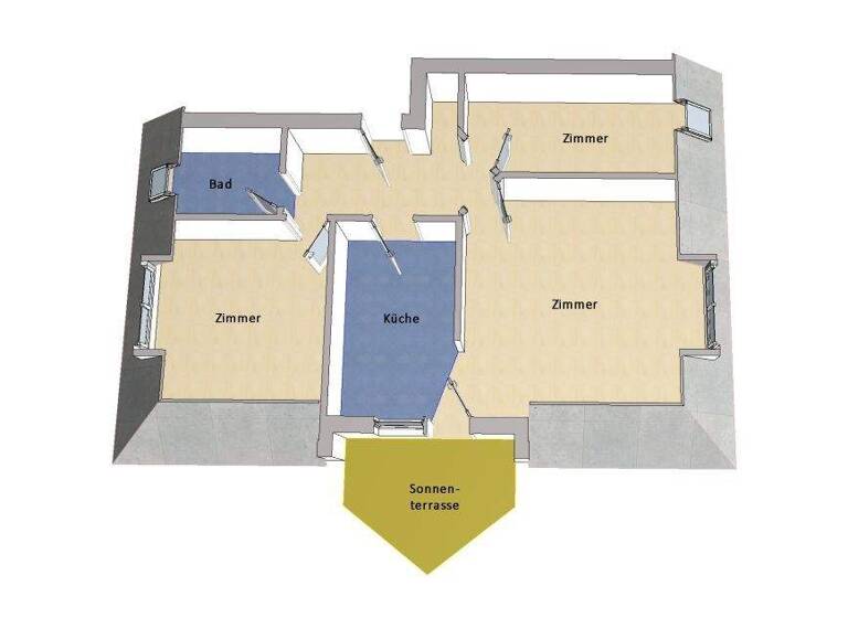 Wohnung zum Kauf 365.000 € 3 Zimmer 70 m² frei ab sofort Marienfelde Berlin 12277