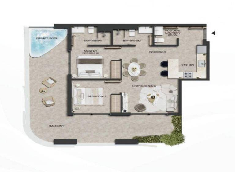 Wohnung zum Kauf - Erstbezug provisionsfrei 358.770 € 3 Zimmer 112,2 m² Dubai