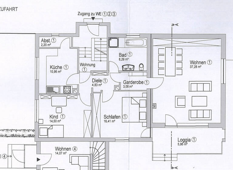 Terrassenwohnung zur Miete 1.600 € 3 Zimmer 103,5 m² Geschoss EG/3 frei ab sofort Stadtbergen 86391