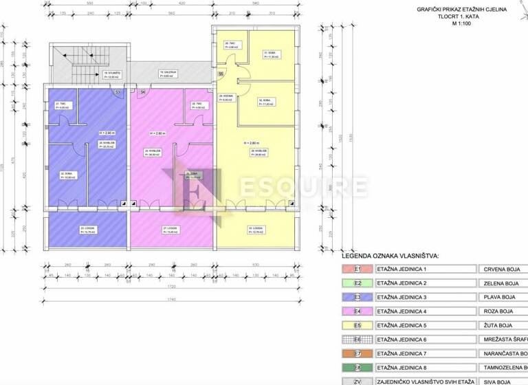 Wohnung zum Kauf 232.000 € 2 Zimmer 61 m² 1. Geschoss Crvene kuce, Zadar Arbanasi do Crno