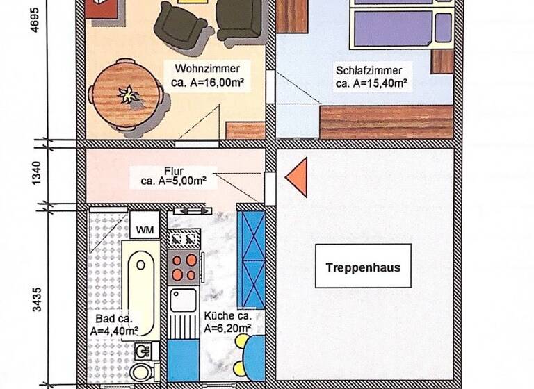 Wohnung zum Kauf 34.300 € 2 Zimmer 49 m² 4. Geschoss Am Hohen Hain 21b Limbach-Oberfrohna 09212