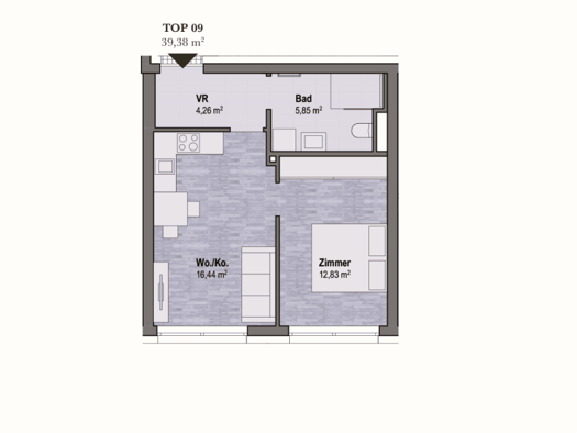 Wohnung zum Kauf - Erstbezug provisionsfrei 229.140 € 2 Zimmer 39,4 m² Sankt Leonhard Graz Geidorf 8010