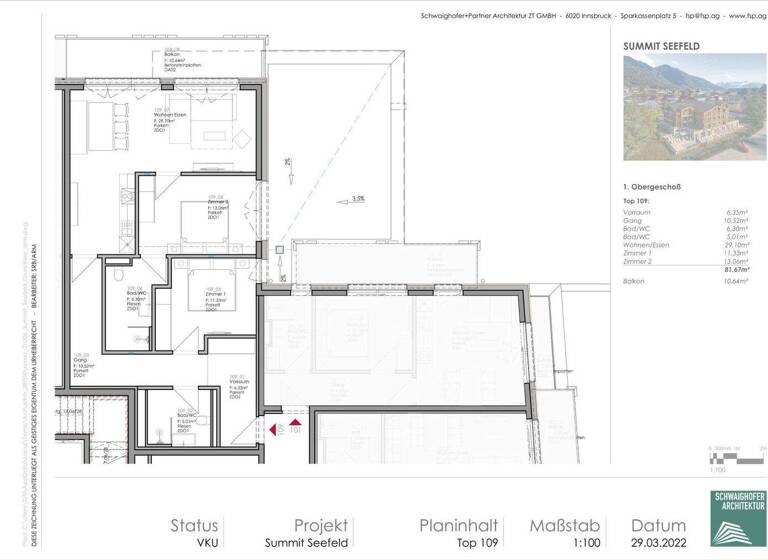 Studio zum Kauf provisionsfrei 709.801 € 3 Zimmer 81,7 m² 1. Geschoss Seefeld in Tirol 6100