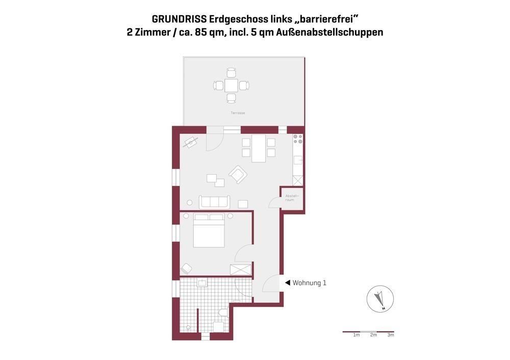 Terrassenwohnung zum Kauf provisionsfrei 385.000 € 2 Zimmer 85 m²<br/>Wohnfläche EG<br/>Geschoss ab sofort<br/>Verfügbarkeit Süssau Heringsdorf 23777