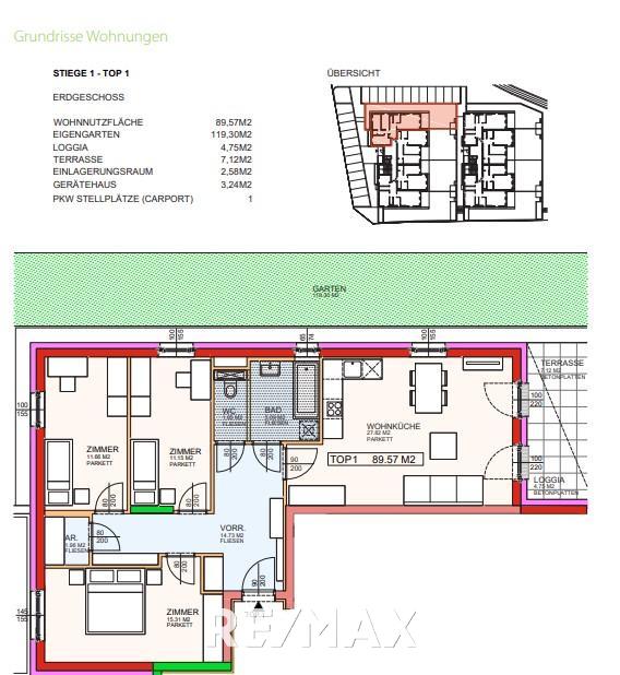 Wohnung zur Miete 738 € 4 Zimmer 89,6 m²<br/>Wohnfläche Edlitz 2842