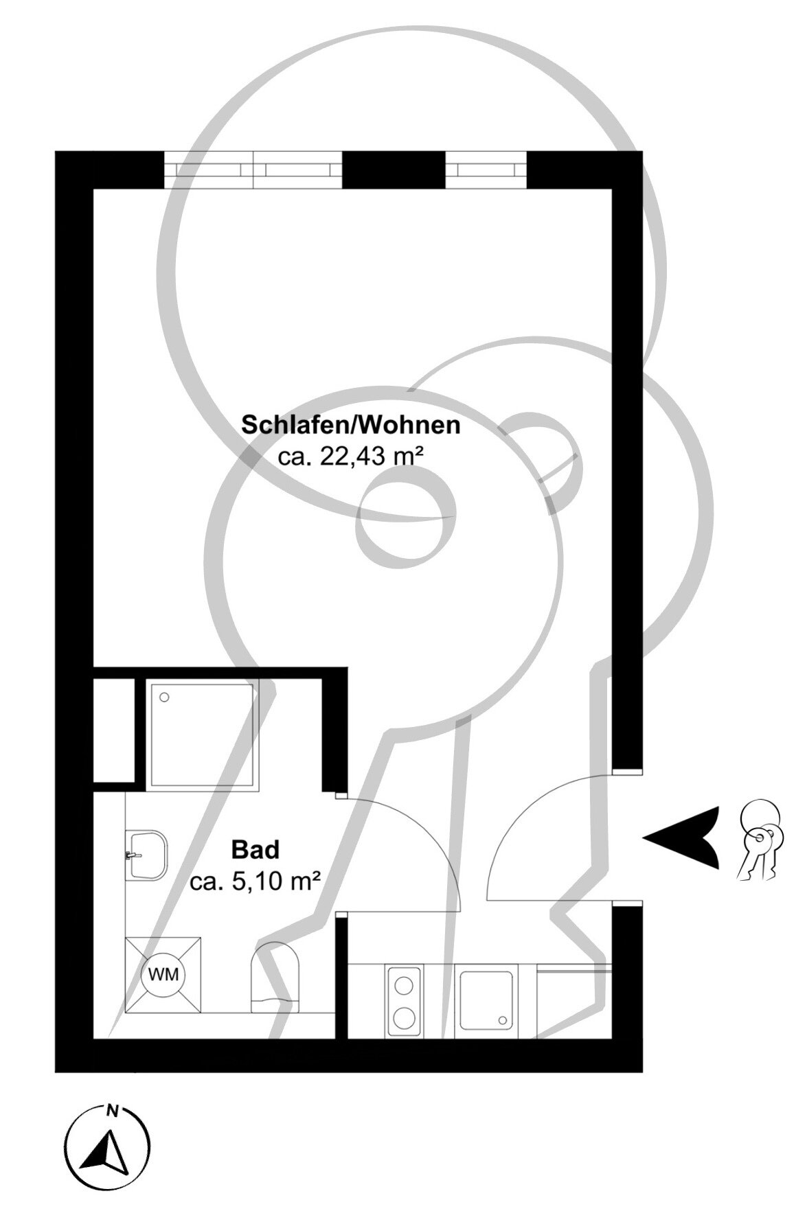 Wohnung zum Kauf provisionsfrei 250.000 € 1 Zimmer 27,5 m²<br/>Wohnfläche 2.<br/>Geschoss Steenwisch 30 Stellingen Hamburg 22527