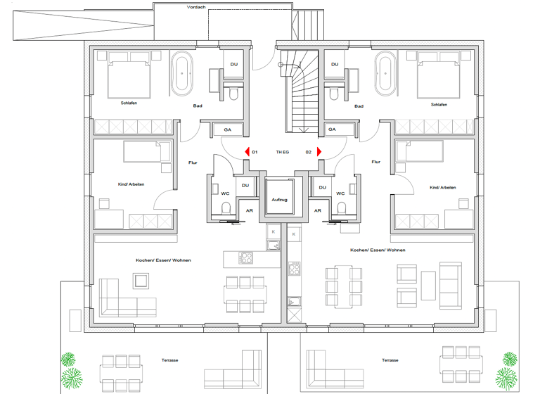 Terrassenwohnung zum Kauf provisionsfrei als Kapitalanlage geeignet 540.400 € 3 Zimmer 87,2 m² Gartenstraße 29 Roth 91154