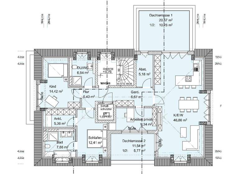 Penthouse zum Kauf - Erstbezug provisionsfrei 4 Zimmer 136,3 m² 2. Geschoss Bogenhausen München 81927