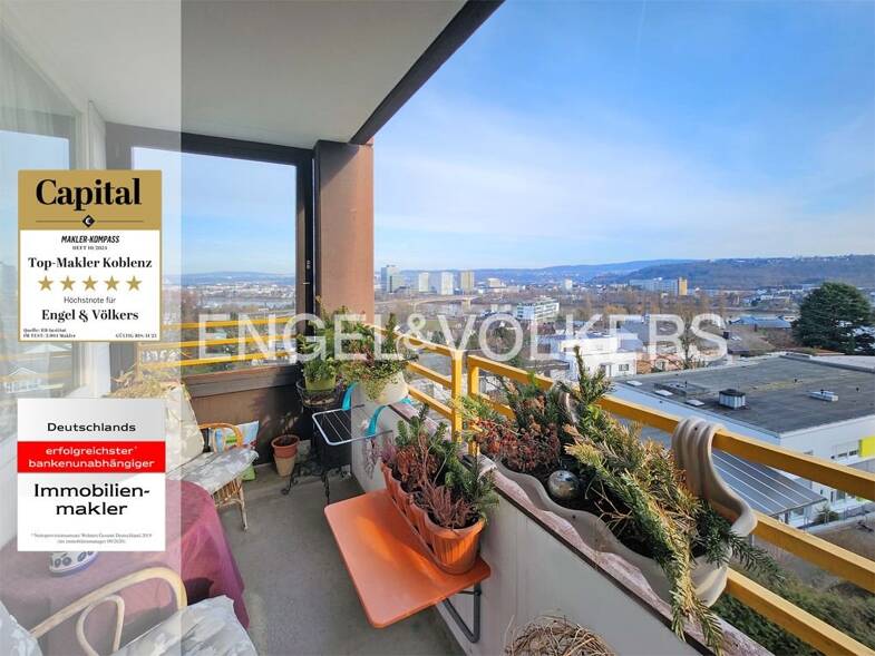 Wohnung zum Kauf 124.000 € 1,5 Zimmer 42 m² 5. Geschoss Metternich Koblenz 56072