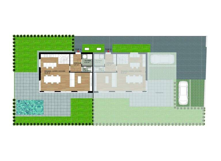 Doppelhaushälfte zum Kauf - Erstbezug 379.000 € 5 Zimmer 121,5 m² Wilhelmine-Melzer-Straße Pottendorf 2486