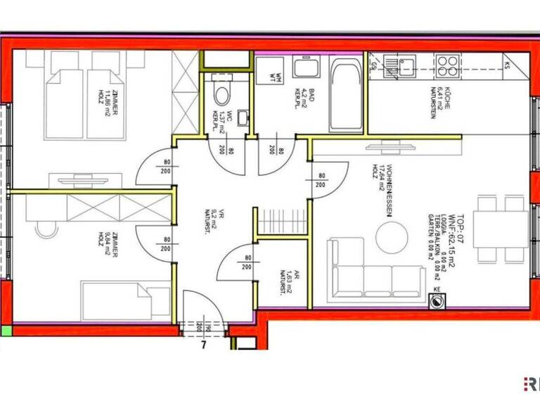 Wohnung zur Miete 1.489 € 3 Zimmer 65 m² 4. Geschoss frei ab 01.05.2026 Wien 1160