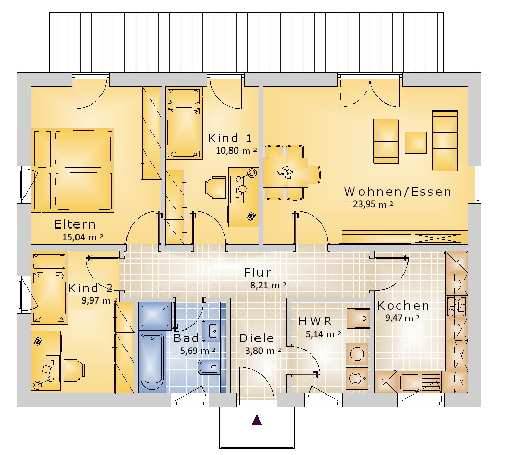 Bungalow zum Kauf provisionsfrei 286.499 € 4 Zimmer 92 m²<br/>Wohnfläche 600 m²<br/>Grundstück Drebber 49457