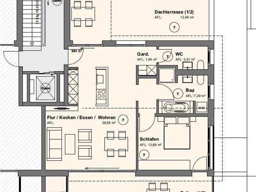 Penthouse zur Miete 988 € 2 Zimmer 89,8 m² frei ab 01.12.2026 Schönblick Sulgen Schramberg 78713