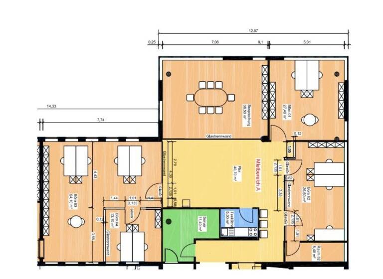 Bürogebäude zur Miete provisionsfrei 13,50 € 1.401 m²<br/>Bürofläche ab 292 m²<br/>Teilbarkeit Darmstadt Darmstadt 64293