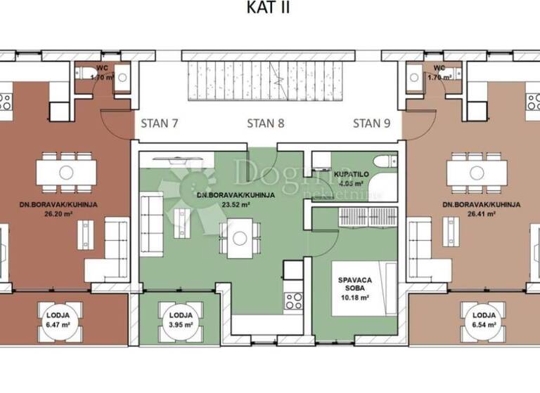 Wohnung zum Kauf 326.000 € 3 Zimmer 94 m² 2. Geschoss Brodarica - Visnjik