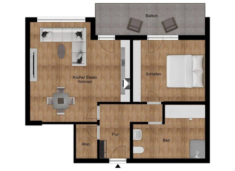 Wohnung zur Miete 700 € 2 Zimmer 60 m² 2. Geschoss frei ab 01.06.2026 Lauchheim 73466