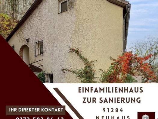 Einfamilienhaus zum Kauf 79.000 € 6 Zimmer 112,4 m² 177 m² Grundstück frei ab sofort Neuhaus Neuhaus a.d.Pegnitz 91284