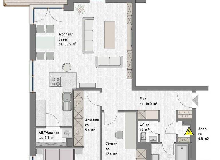 Wohnung zum Kauf 599.000 € 3 Zimmer 95,3 m² 1. Geschoss Neu Hagen Lüneburg 21337