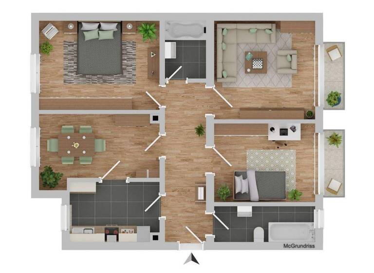 Wohnung zum Kauf 269.000 € 4 Zimmer 104 m² Rheinau Mannheim 68219