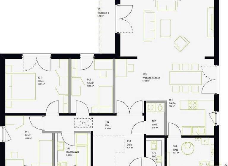 Bungalow zum Kauf provisionsfrei 418.849 € 4 Zimmer 135 m² 690 m² Grundstück Freudenburg 54450
