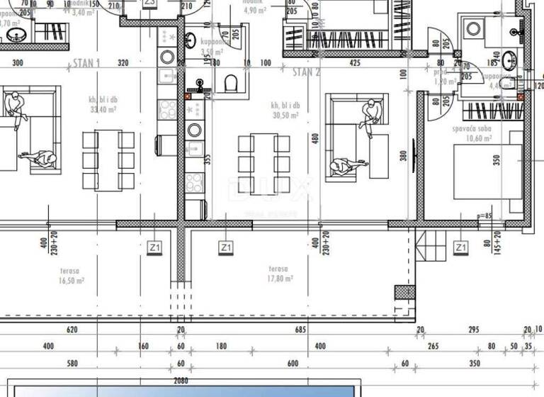 Wohnung zum Kauf 393.900 € 4 Zimmer 101 m² Sukosan