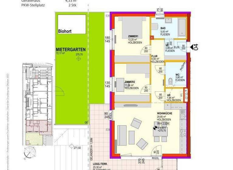 Wohnung zur Miete 928 € 3 Zimmer 76,5 m² EG Altlengbach 3033