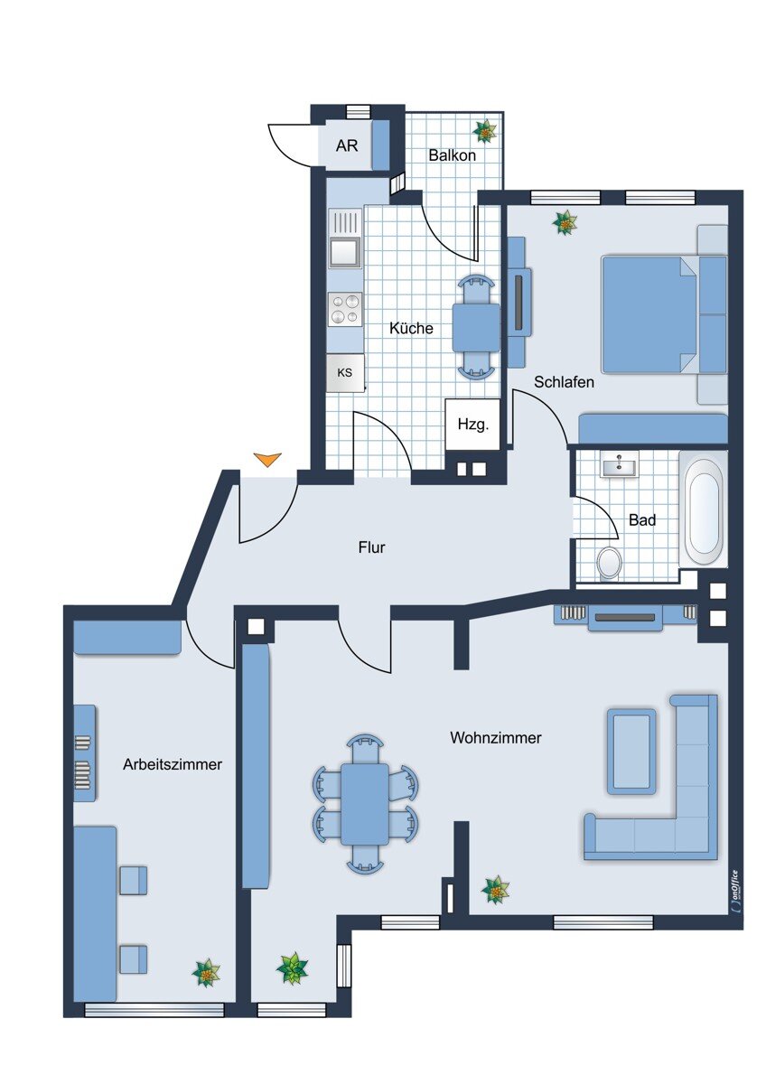 Wohnung zum Kauf 350.000 € 3 Zimmer 77,7 m²<br/>Wohnfläche 3.<br/>Geschoss Holtenau Bezirk 1 Kiel 24159