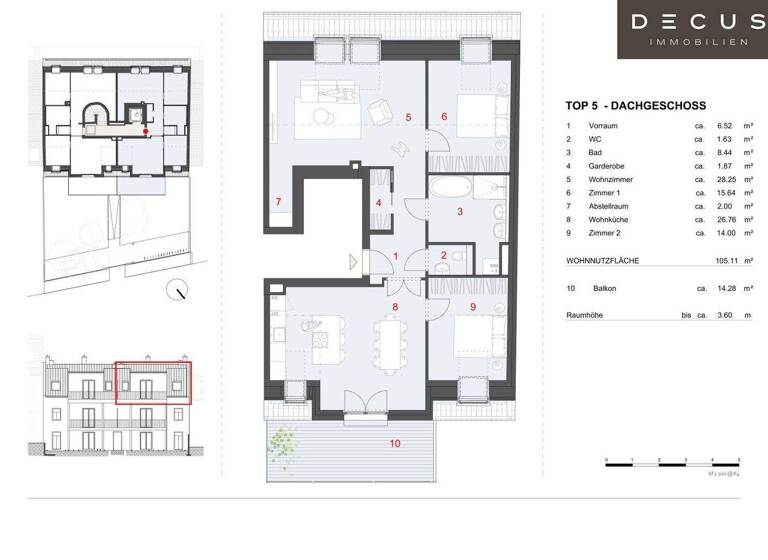 Wohnung zur Miete 2.312 € 3 Zimmer 105,1 m² Wien 1130