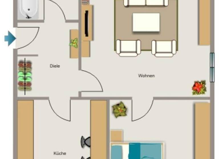 Wohnung zur Miete 352 € 2,5 Zimmer 61,4 m² 1. Geschoss Schillerstraße 63 Obermarxloh Duisburg 47166