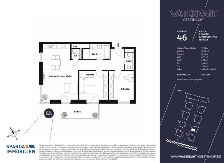 Wohnung zum Kauf - Erstbezug provisionsfrei 410.000 € 3 Zimmer 82,7 m² Geesthacht 21502