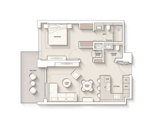 Wohnung zum Kauf provisionsfrei 630.700 € 2 Zimmer 64,1 m²<br/>Wohnfläche Dubai